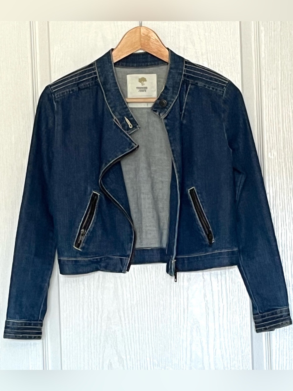 Nordstrom Tucker + Tate Denim Moto Jacket Blue Size XL 16 Biker Style Outerwear